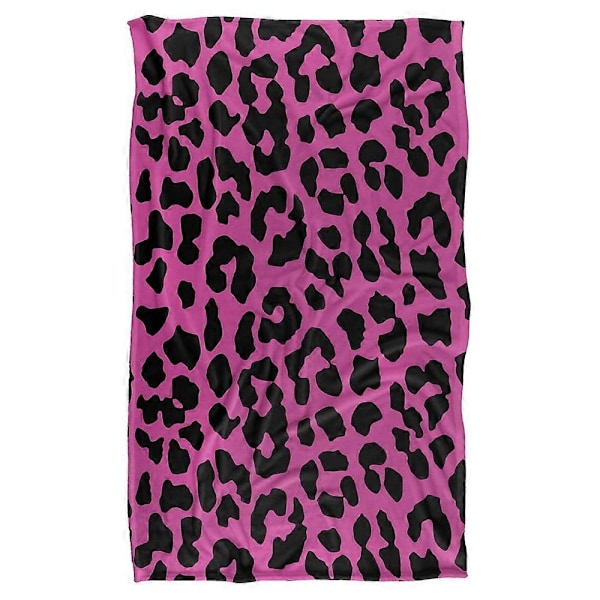 Logovision Leopardmönstrad Rosa och Svart Silkeslen Supermjuk Pläd fsgyde175 40x30in 76x102cm
