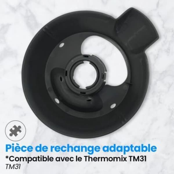 Stativ til foodprocessor, kompatibel med Thermomix TM31, kopholder i plast, sort（D）