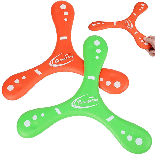 2 st Boomerangar Återvändande Boomerang Triangel Boomerang Mjuk Boomerang Utomhus För Barn Vuxna