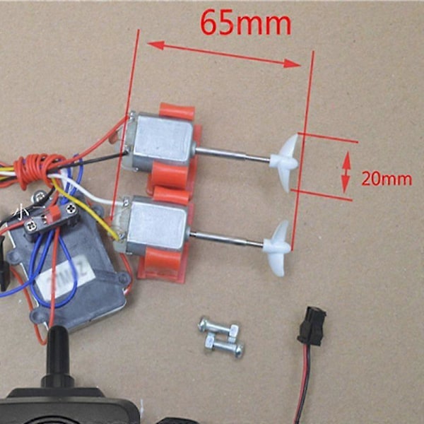 Modellbåt DIY Kits Akselhylse Motor Propell Kontroller Mottaker Sett RC Ny[D] 125mm Chargable