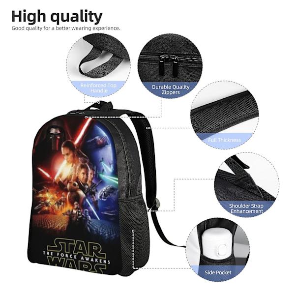 n244 Star Wars  Skolryggsäck Bokväska Dagryggsäck Skolväska För Tonåringar Pojkar Flickor Hjjk244