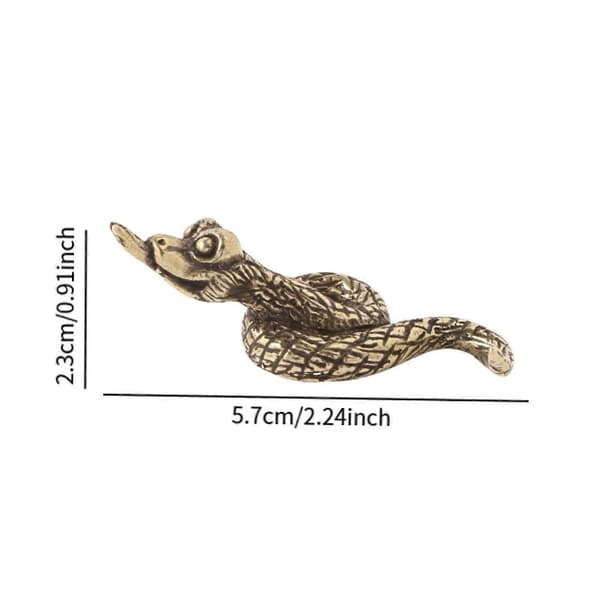 Liten Orm Staty Samlarobjekt Konstverk Prydnad Skrivbordsdekoration Ornament[D] Bronze 5.7cmx2.3cm