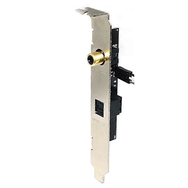 24Bit 192Khz Datterkort SPDIF Optisk og RCA Utgangsplate Kabelbrakett Digital Lydutgang for Black