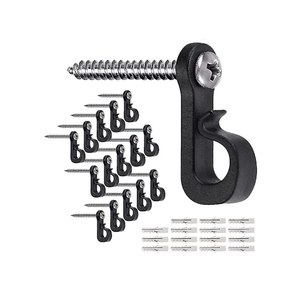 50PCS Home Christmas Lights Hanger Hooks with Screw for Garage New Year Party Outdoor Easy Release