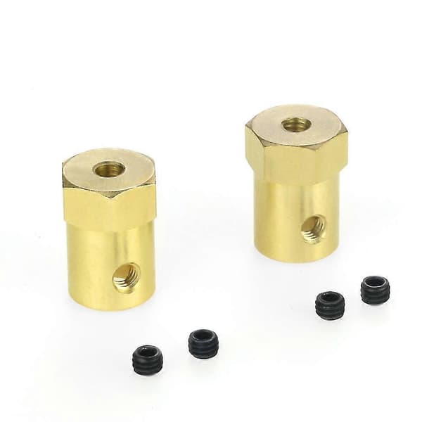4 stk. 5 mm til 12 mm messing hub hex adapter til Wpl B14 B16 C14 C24 Mn[D]