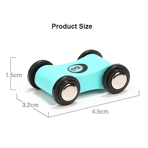 4 Mini Träbilar Race Ersättning för Ramp Leksaker Pojkar & Flickor Toddler Racer Set