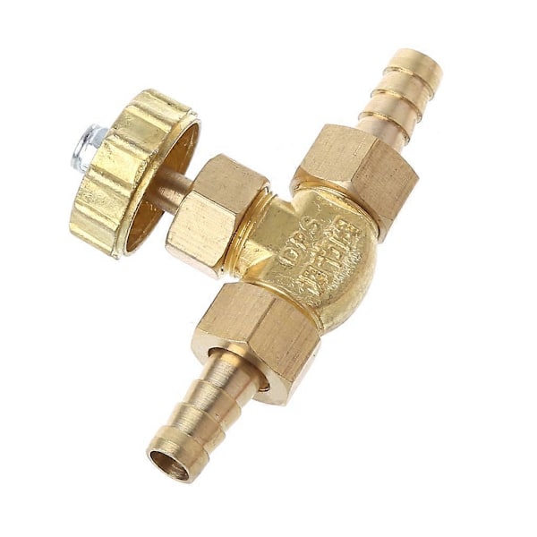 Albu Brass Nåleventil 8mm Propan Butan Gasjustering Barbed Spigots 1 Mpa