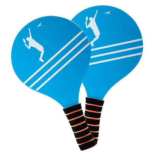 Beach Tennis Badminton Racket Paddle Set med PingPong-bollar Badmintonbollar Trädgård Uteplatser Park[D] as show