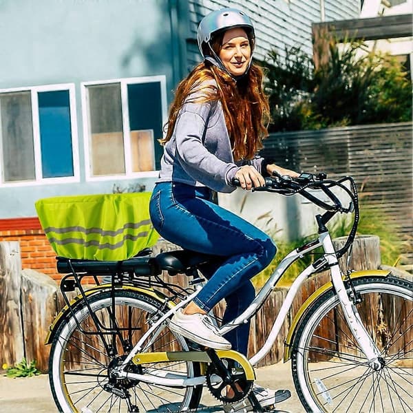 Cykkelkorgskydd, Cykelkorgfoder, Reflekterande Vattentätt Regnskydd, för De Flesta Korgar[D] Fluorescent green