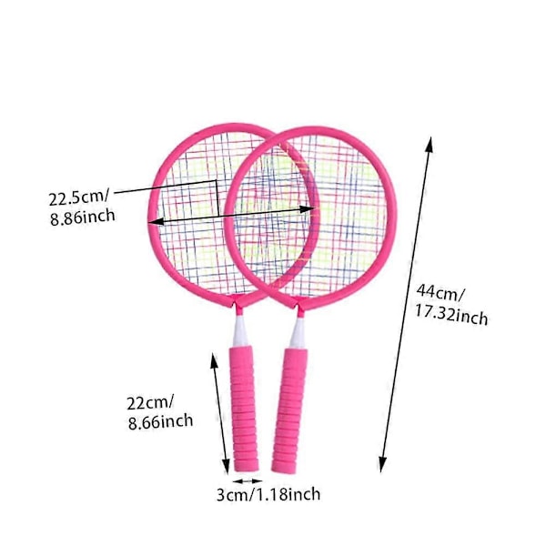 Badmintonracketset för barn, Mini badmintonset med 10 badmintonbollar för barn från 2-12 år[D]
