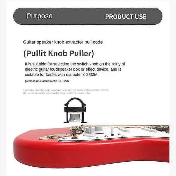 Gitarrknappdragare Verktyg Pullit Knappdragare för Luthier Reparationsverktyg Knoppar Bussningar Dragverktyg[D]