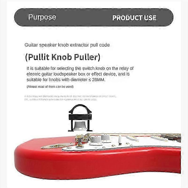Guitar Knob Puller Værktøj Pullit Knob Puller til Luthier Reparationsværktøj Knapper Bøsninger Puller VærktøjS[D]