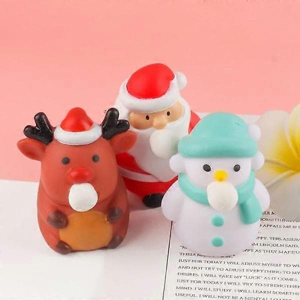 Julleksak med glödande ögon, jul-snögubbe, älg, jultomte Elik[D]