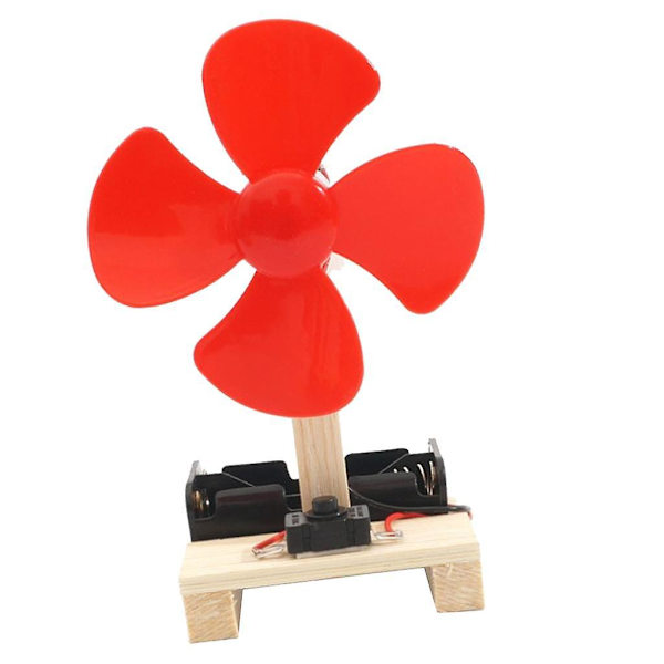 2xDIY Elektrisk Viftemodell Vitenskap Leker Fysikk Eksperiment Student Håndmontering[D]