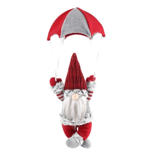 Tomtefigur Fallskärmshoppande Tomte Röd[D]