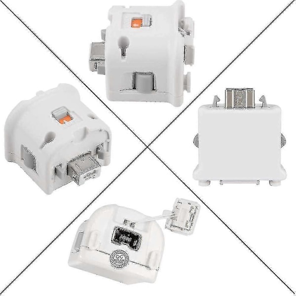 2 Motion Plus Adapter Sensor for Wii Remote Controller, Motion Plus Adaptor Accelerator Replacement for Wii Motion Plus Adapter White