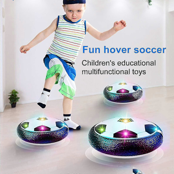 50% alennus, Jalkapallo, lasten lelut Hover-jalkapallo, Ladattava LED-valoilla, Sisätiloissa kelluva jalkapallo D-vaahtomuovipuskurilla [D] 18cm