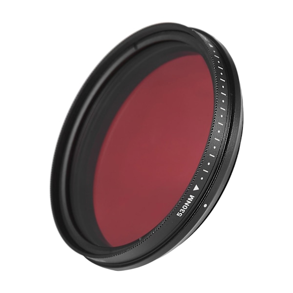 FOTGA 62mm Justerbart Infrarött Filter IR Pass Röntgenlinsfilter Variabelt från 530nm till 750nm Kompatibelt
