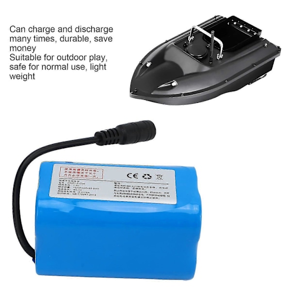 7.4V Genopladeligt Lithium Batteri - RC Modelbådsbatteri 12000mAh Høj Hastighed