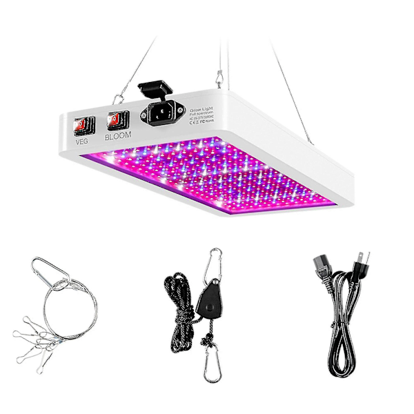 1000W 216 LED Vekstlys Plantevekstlys Fullspektrum Innendørs Plantevekstlys Vekstlys [kk]