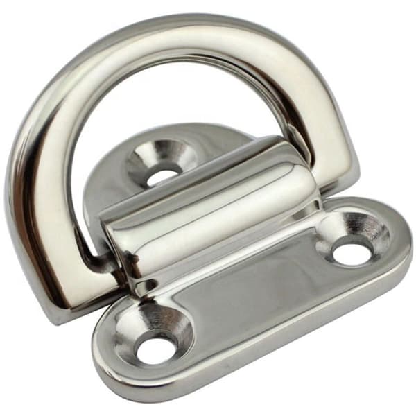 316 riggutrustning i rostfritt stål, 8 mm fällbar dyna, öljett, D-ring monteringsklämma, 1 stycke. Multicouleur Plastique