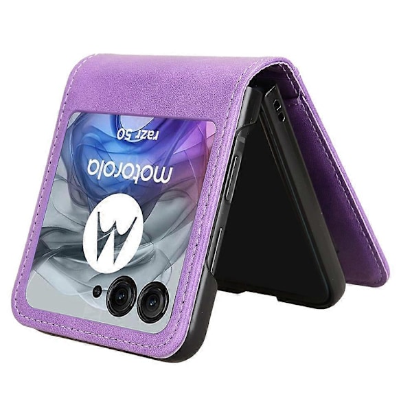 Motorola Razr 50 5G Lompakkokotelo Iskunkestävä Nahkainen Puhelinkuori [D] Multicolor Style A