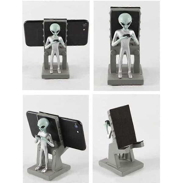 Alien Telefonholder Stand Telefonholder Support Skrivebord til TV-kiggeri (Alien)[D]
