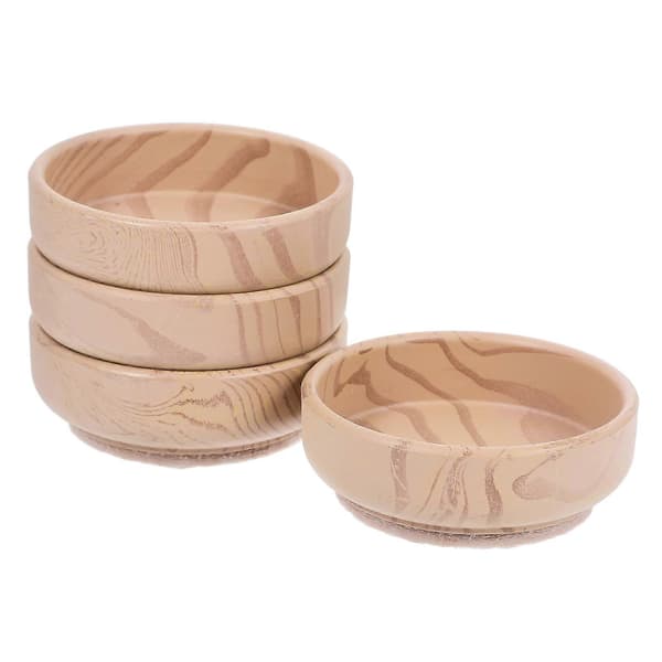 Halkfria soffstopp Möbelkoppar Halkskydd Ljudisolering Rund form 4st[D] Light Brown 6.20X6.20X2.20CM