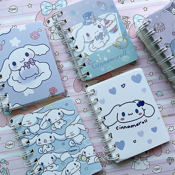 4-pack Kawaii Mini Anteckningsblock Sanrio Kuromi My Melody Cinnamoroll Cartoon Bärbar Kreativ Fickkalender Present till Flickor [DB] 4-pack