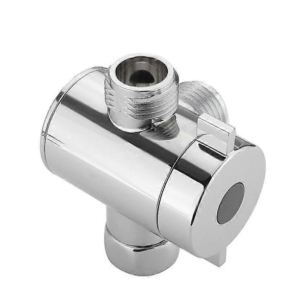 1/2 tomme 3-veis T-adapter Omlederventil Justerbart Dusjhode Armmontert Omlederventil Baderom Silver