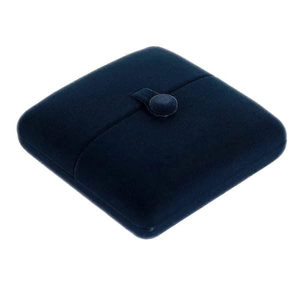 Smyckeskrin Fyrkantigt Blått Resevänligt Smyckespresentförpackning 10x10cm Flanell Kvinnor 1st[D] Blue 10x10cm