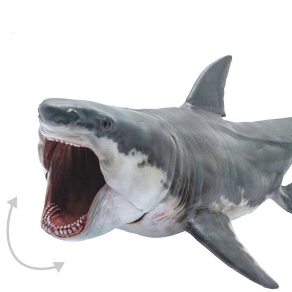 PNSO Megalodon Modellfigur Actionhaj Prehistorisk Havsdjur Vuxen Barn Samling Vetenskaplig Utbildning Leksaker Present Heminredning