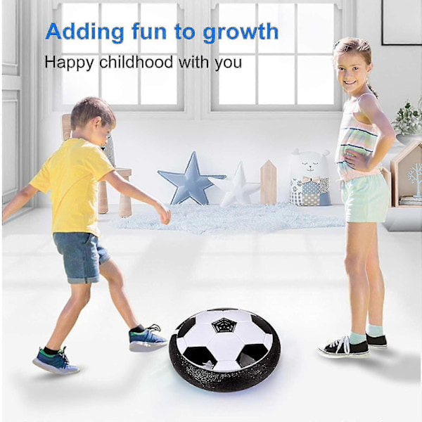 50% alennus, Jalkapallo, lasten lelut Hover-jalkapallo, Ladattava LED-valoilla, Sisätiloissa kelluva jalkapallo D-vaahtomuovipuskurilla [D] 18cm