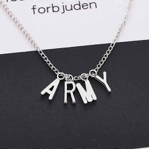 Kpop Bts Smykker ARMY Bokstav Halskjede[D]