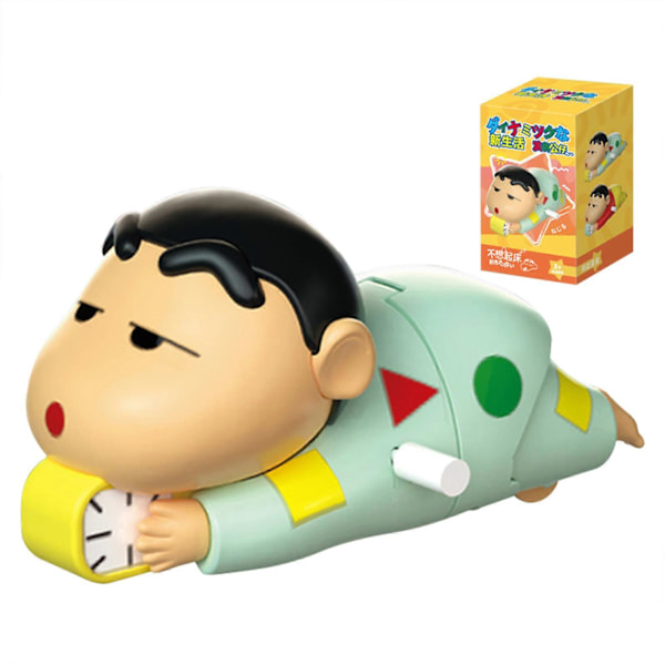 Mini Flytbare Shinchan Legetøj Tegneserie Anime Figur Optrækslegetøj til Børn og Voksne[D] Blue