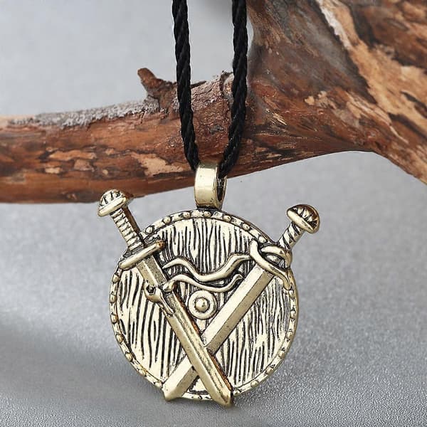 Vintage Man Chock Halskjeder Valknut slavisk Viking Antikk (D) Bronze