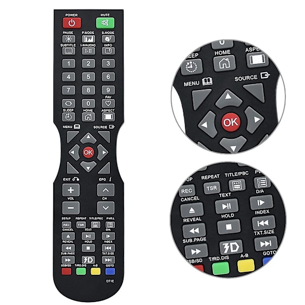 QT1E TV-fjernkontroll for SONIQ QT155 QT166 QT138E Forbedret funksjonalitet