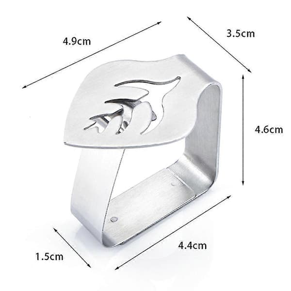 1/4/8/12 stk. Justerbar dukholder i rustfritt stål med blad-design [D] 1 pc
