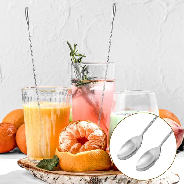 Langhåndtert Cocktail Shaker-sett i rustfritt stål, 3 stk [D]