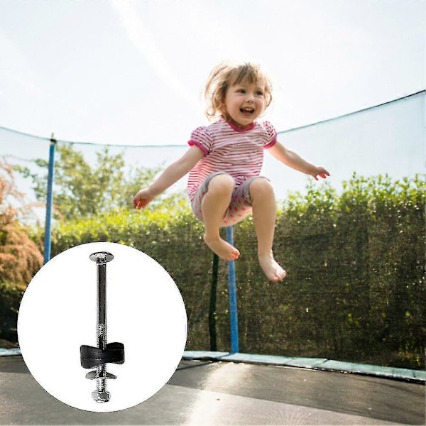Trampolinbultar, Långa Bultar för Trampolin, Anti-loss Bultar och Muttrar för Trampolin, Trampolindelar, Trampolintillbehör för Stora och Små Trampoliner, Hoppstabilitetsverktyg, 1 St