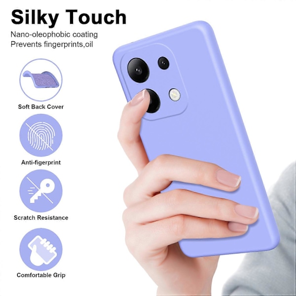TPU-fodral för Xiaomi Redmi Note 13 4G, 2.2mm Silkeslen Yta, Mjukt Foder
