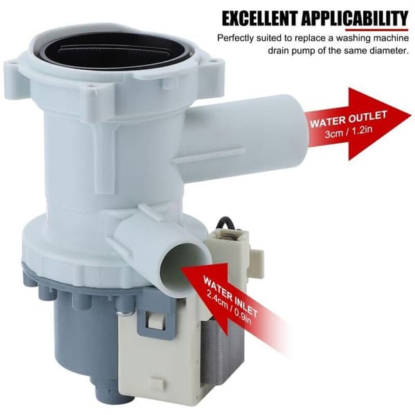 Vaskemaskine afløbspumpemotor, permanent magnet synkron PX-2-35 35w Blanc 0.85 kg