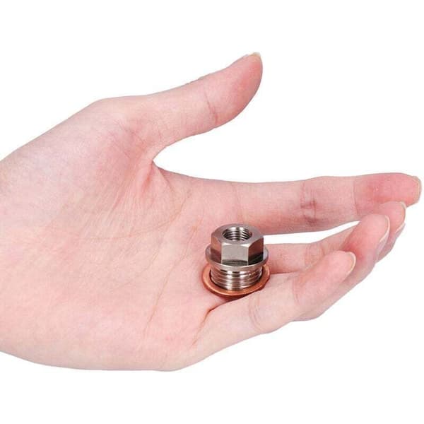 M18x1.5 til 1/8NPT gjenge eksos vanntemperatursensor adapterkobling med pakning Argenté 0.05