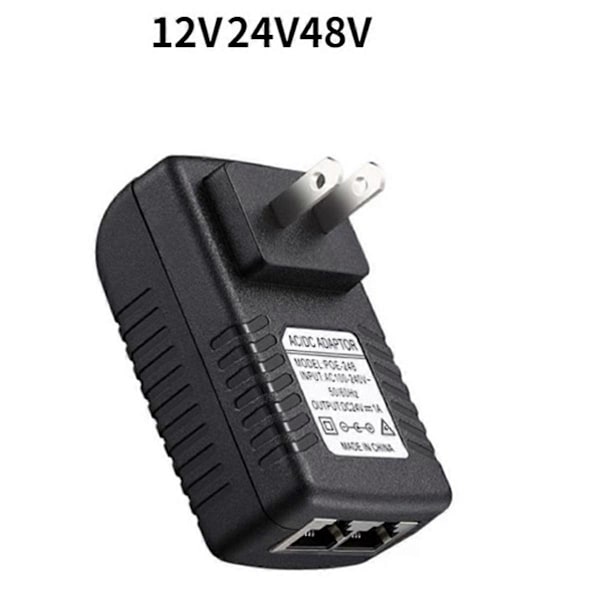 POE-injektor for CCTV IP-kamera strømforsyning Ethernet-adapter POE strømforsyning for IPC-kamera DC24