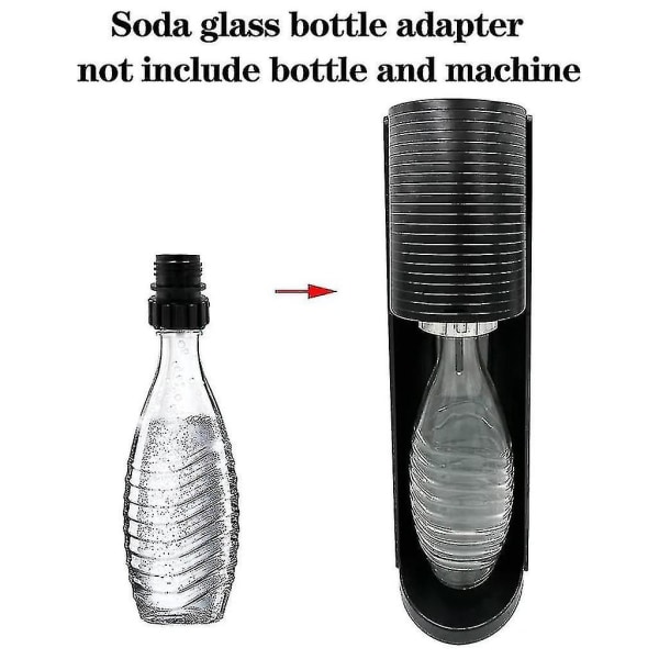 Sodas-vesipullojen sovitin lasipulloille, nopea liitäntä Sodastreamille [kk]