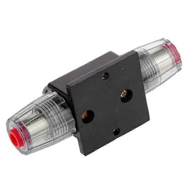 Strømbryter 12V-48V DC 50A Resetbar Bil Stereo Strømbryter Strømbeskyttelsessystem[D] black white