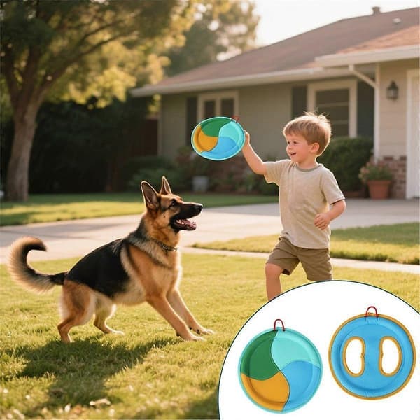 2 st Hund Leksaker, 2 Stilar Flytande Frisbee Interaktiva Hundleksaker Husdjursspelsmaterial för Aggressiva C[D]