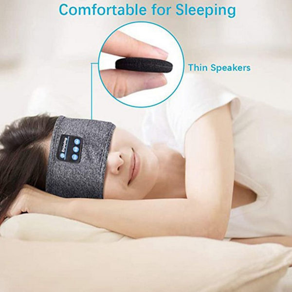 Trådlösa hörlurar Stereo pannband Run Sleep Music-hörlurar Black