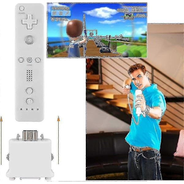 2 Motion Plus Adapter Sensor for Wii Remote Controller, Motion Plus Adaptor Accelerator Replacement for Wii Motion Plus Adapter White