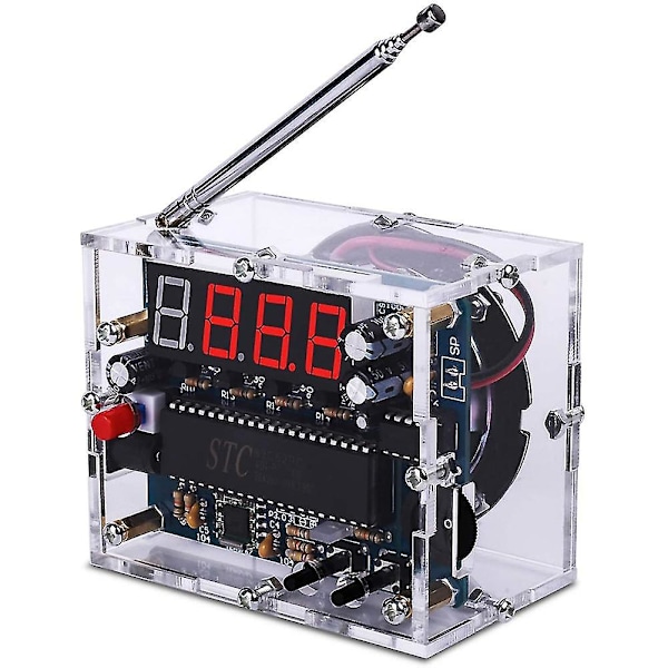 DIY FM Digital Radio Kit Justerbar Trådlös Mottagare 87-108MHz Radiomodul DIY-Kit för Lödning Lärande Undervisning